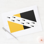 Vlag van de rechthoekige noordzegel sticker (Envelop)