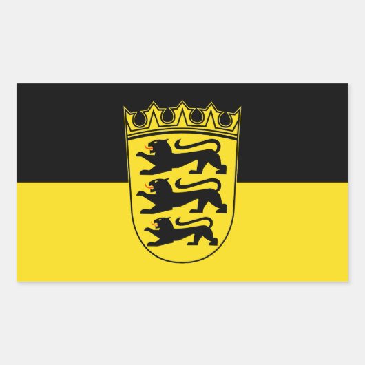Vlag van de rechthoekige sticker van Baden-Württem (Voorkant)