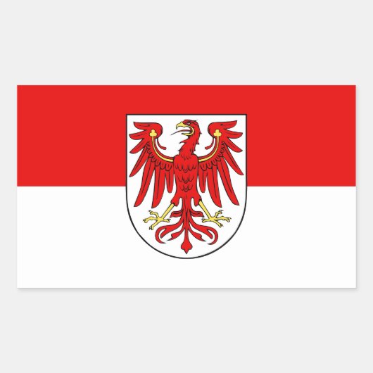 Vlag van de rechthoekige sticker van Brandenburg (Voorkant)