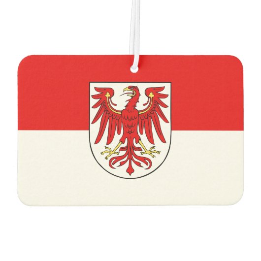 Vlag van de rechthoekige sticker van Brandenburg Luchtverfrisser (Achterkant)