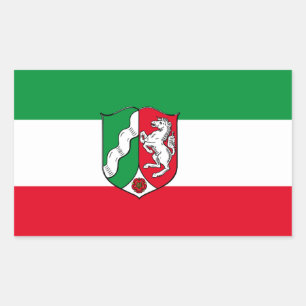 Vlag van de rechthoekige Sticker van Noordrijn-Wes
