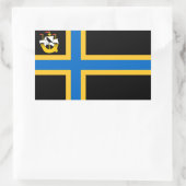 Vlag van de rechthoekige tang rechthoekige sticker (Tas)