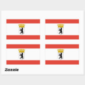 Vlag van de rechthoekige verklikker van Berlijn Rechthoekige Sticker (Vel)