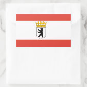 Vlag van de rechthoekige verklikker van Berlijn Rechthoekige Sticker (Tas)