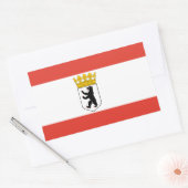Vlag van de rechthoekige verklikker van Berlijn Rechthoekige Sticker (Envelop)
