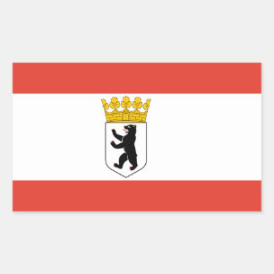 Vlag van de rechthoekige verklikker van Berlijn Sticker