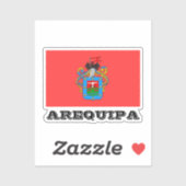 Vlag van de regio Arequire pa (Peru) Sticker (Vel)