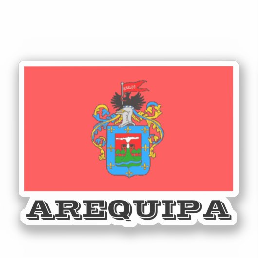 Vlag van de regio Arequire pa (Peru) Sticker (Voorkant)