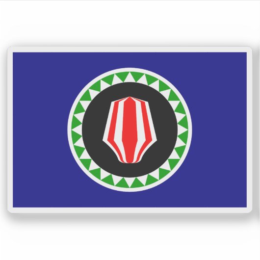 Vlag van de regio Bougainville, Papoea-Nieuw-Guine Sticker (Voorkant)