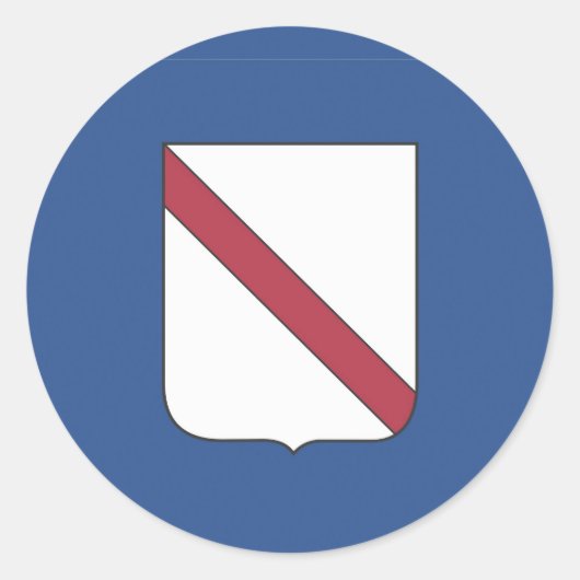 vlag van de regio Campania italië Ronde Sticker (Voorkant)