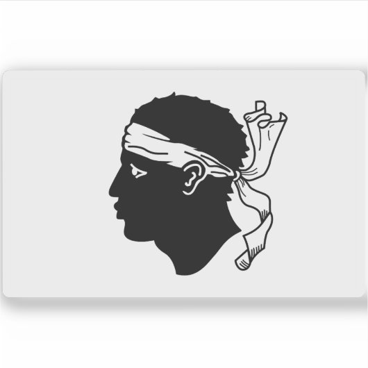 Vlag van de regio Corsica, Frankrijk Sticker (Voorkant)