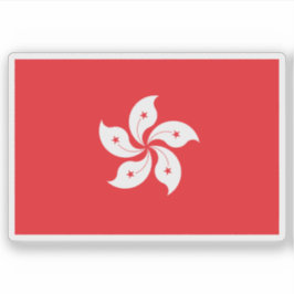 Vlag van de regio Hongkong, China Sticker