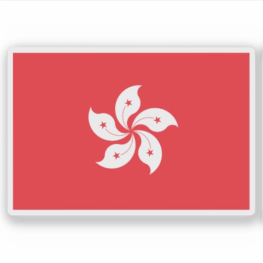 Vlag van de regio Hongkong, China Sticker (Voorkant)