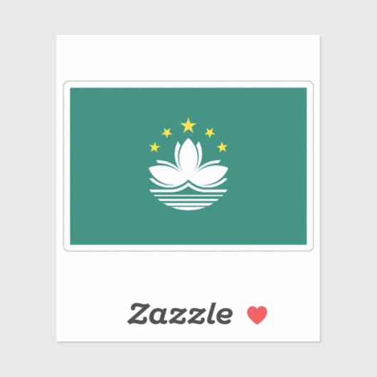 Vlag van de regio Macau (Macau), China Sticker (Vel)