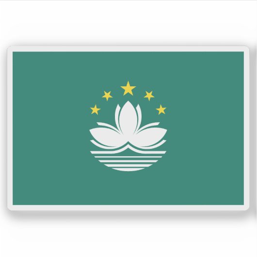 Vlag van de regio Macau (Macau), China Sticker (Voorkant)