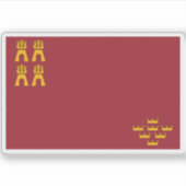Vlag van de regio Murcia Sticker (Voorkant)