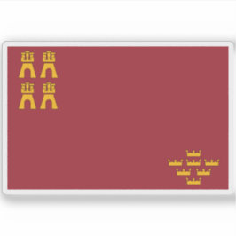 Vlag van de regio Murcia Sticker