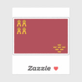 Vlag van de regio Murcia Sticker (Vel)