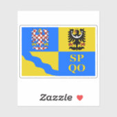 Vlag van de regio Olomouc, Tsjechië Sticker (Vel)