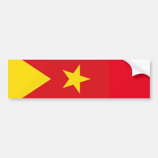 Vlag van de regio Tigray Bumpersticker (Voorkant)