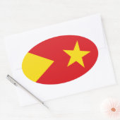 Vlag van de regio Tigray Ovale Sticker (Envelop)