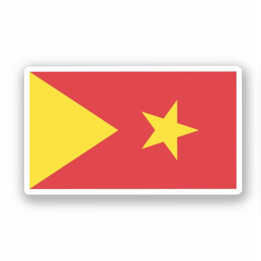 Vlag van de regio Tigray Sticker (Voorkant)