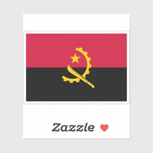 Vlag van de Republiek Angola Sticker (Vel)