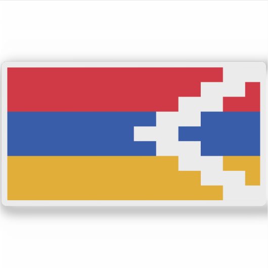 Vlag van de Republiek Artsakh Sticker (Voorkant)