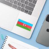Vlag van de Republiek Azerbeidzjan Sticker (Laptop met iPhone)