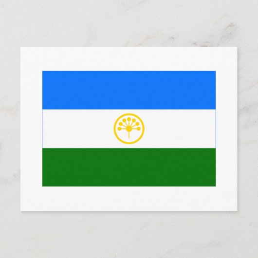 Vlag van de Republiek Bashkortostan Briefkaart (Voorkant)