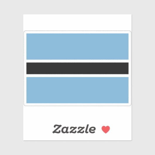 Vlag van de Republiek Botswana Sticker (Vel)