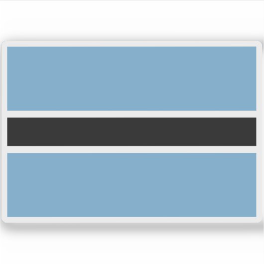 Vlag van de Republiek Botswana Sticker (Voorkant)