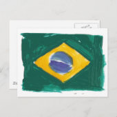 Vlag van de Republiek Brazilië Briefkaart (Voorkant / Achterkant)