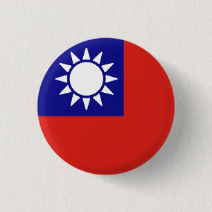 Vlag van de Republiek China Ronde Button 3,2 Cm