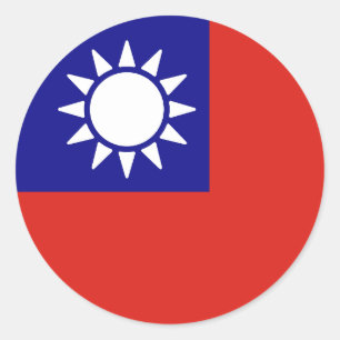 Vlag van de Republiek China Ronde Sticker