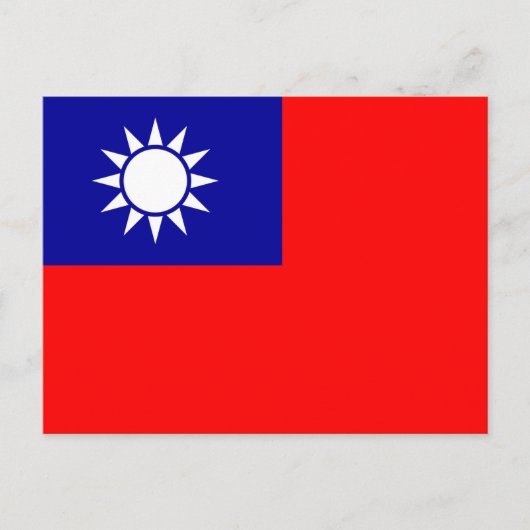Vlag van de Republiek China (Taiwan) - 中 華 國 國 旗 Briefkaart (Voorkant)