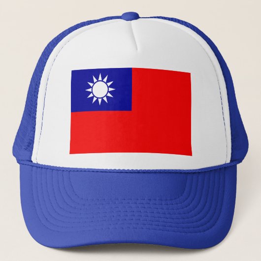 Vlag van de Republiek China (Taiwan) - 中 華 國 國 旗 Trucker Pet (Voorkant)