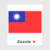 Vlag van de Republiek China (Taiwan) Sticker (Vel)