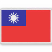 Vlag van de Republiek China (Taiwan) Sticker (Voorkant)