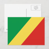 Vlag van de Republiek Congo Briefkaart (Voorkant / Achterkant)