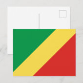 Vlag van de Republiek Congo Briefkaart (Voorkant / Achterkant)