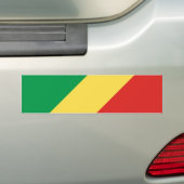 Vlag van de Republiek Congo Bumpersticker (Op auto)
