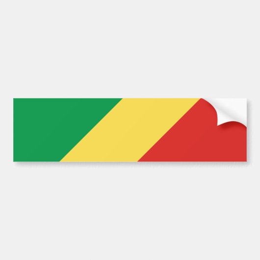 Vlag van de Republiek Congo Bumpersticker (Voorkant)