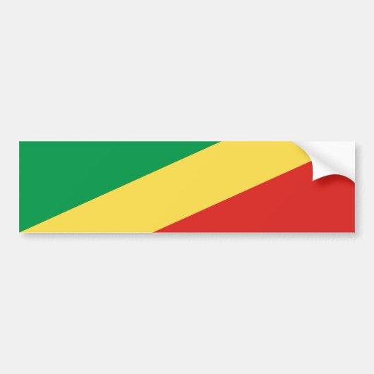 Vlag van de Republiek Congo Bumpersticker (Voorkant)