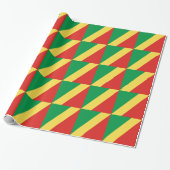 Vlag van de Republiek Congo Cadeaupapier (Uitgerold)