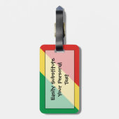 Vlag van de Republiek Congo (Easy ID Personal) Bagagelabel (Achterkant verticaal)