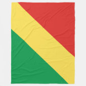 Vlag van de Republiek Congo Fleece Deken (Voorkant)