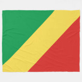 Vlag van de Republiek Congo Fleece Deken (Voorkant (Horizontaal))