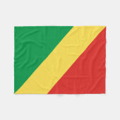 Vlag van de Republiek Congo Fleece Deken (Voorkant (Horizontaal))