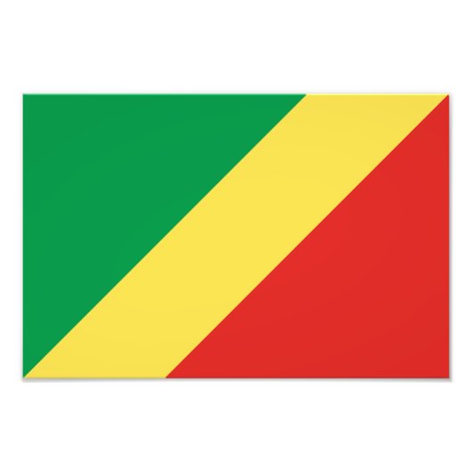 Vlag van de Republiek Congo Foto Afdruk (Voorkant)